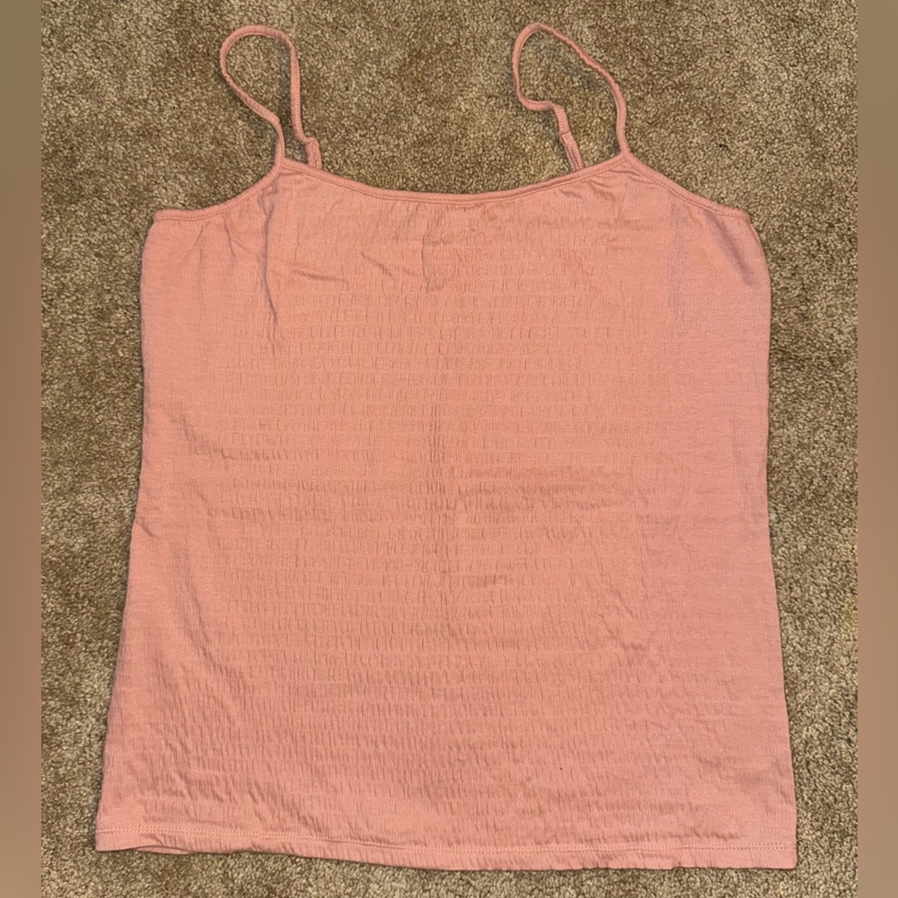 LOFT Cotton Peach Camisole Top (Textured)
